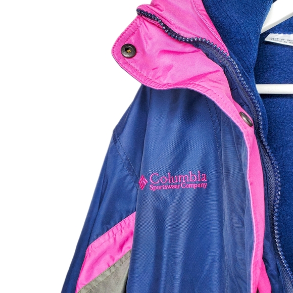 Columbia Long's Peak Retro Fleece Ski Snow Winter Jacket Violet Pink Vintage 80s - Picture 6 of 16